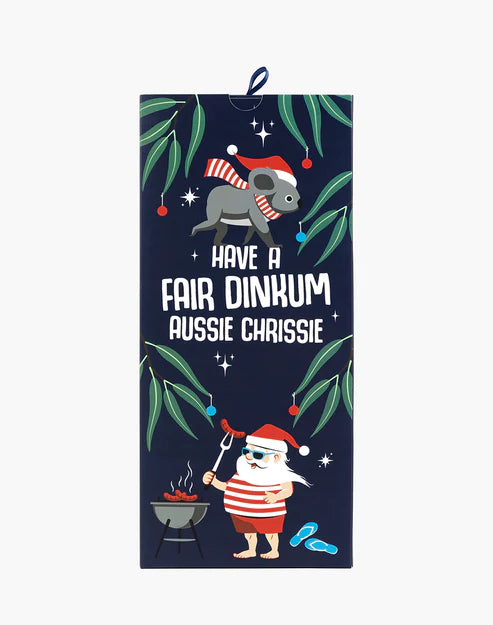 Men's Chrissy Gumleaf Koala Holidays Sock Card