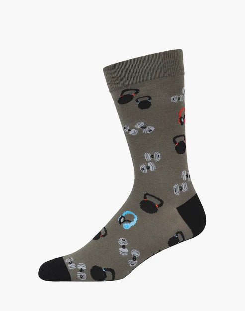 Gym Junkie Men's Bamboo Crew Socks