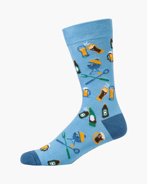 BBQ King Men's Bamboo Socks