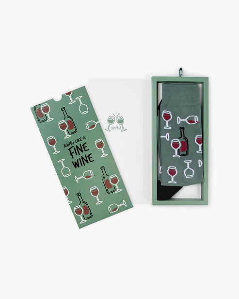Fine Wine Sock Card