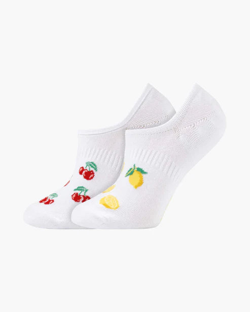 Summer Fruits Women's No Show Bamboo Socks - 2 Pack