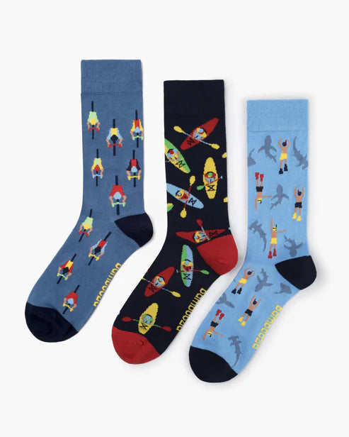 Tri Sports Men's Crew Socks - Gift Can 3 Pack
