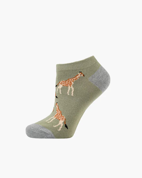 Giraffe Women's Bamboo Ankle Socks