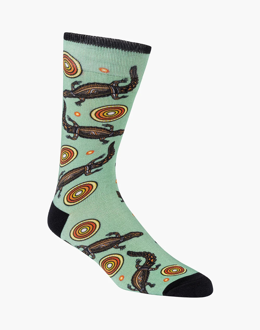 Native Australian Crocodile Men's Printed Bamboo Socks