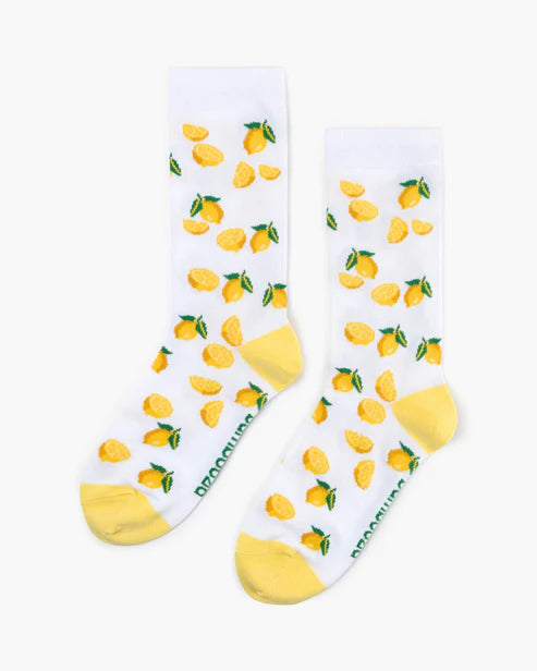 Lemons Women's Bamboo Crew Socks