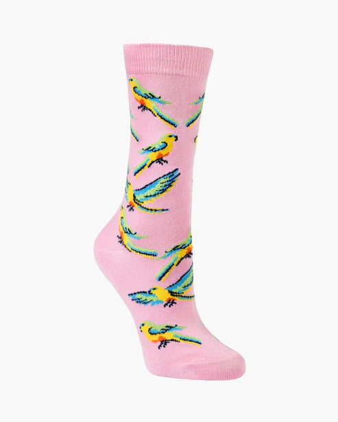Orange Bellied Parrot Women's Bamboo Crew Socks