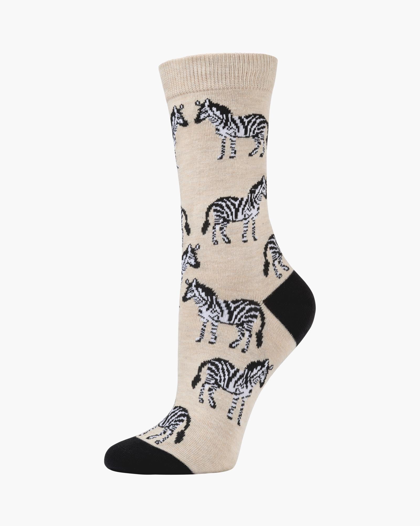 Zebra Women's Bamboo Crew Socks