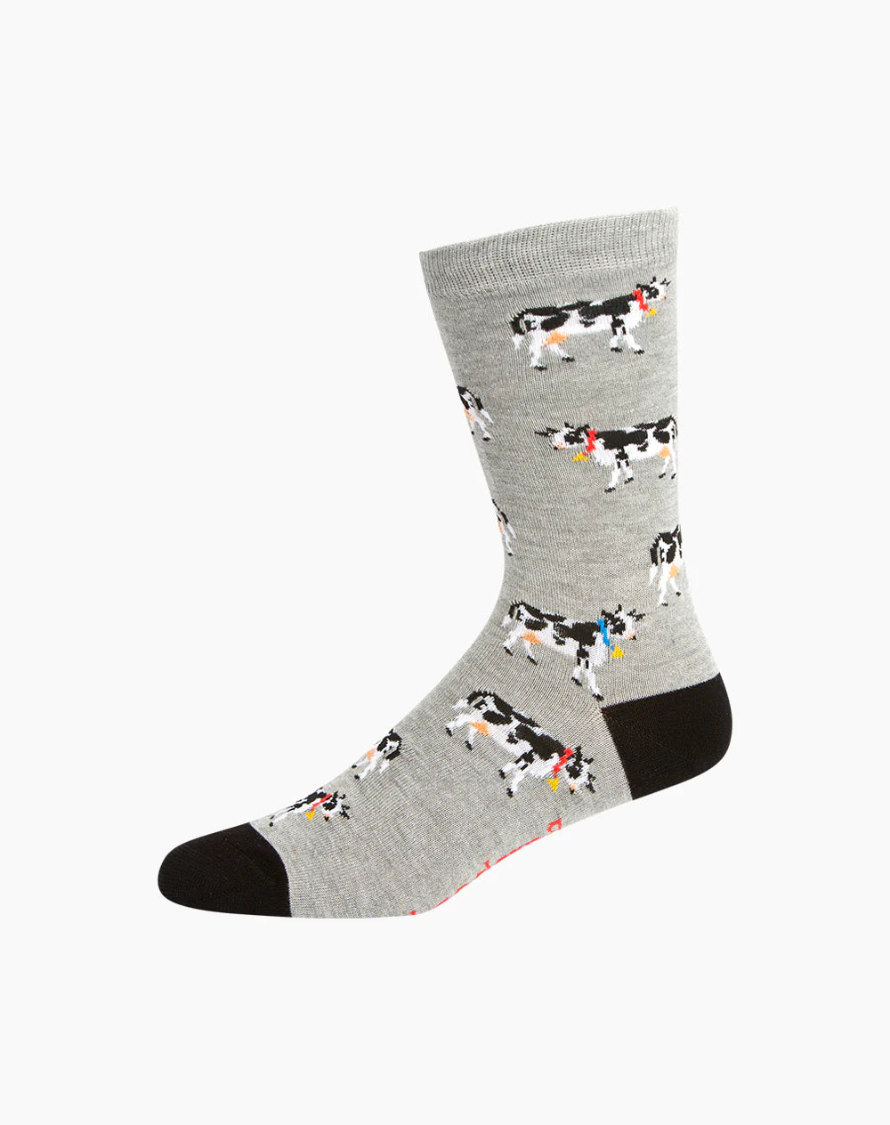 Daisy Cow Men's Bamboo Crew Socks - The Sockery 