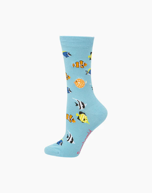 Aquarium Women's Bamboo Crew Socks - The Sockery