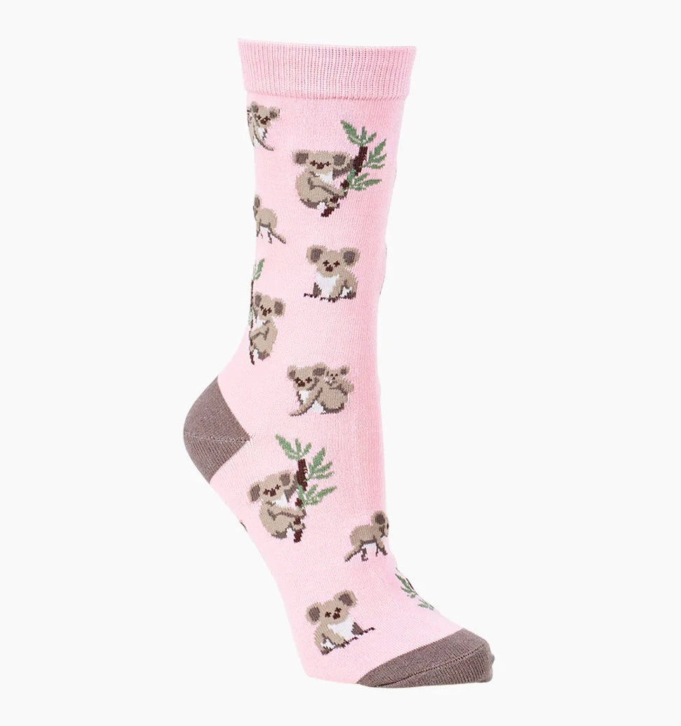 Koala Women's Bamboo Crew Socks - The Sockery
