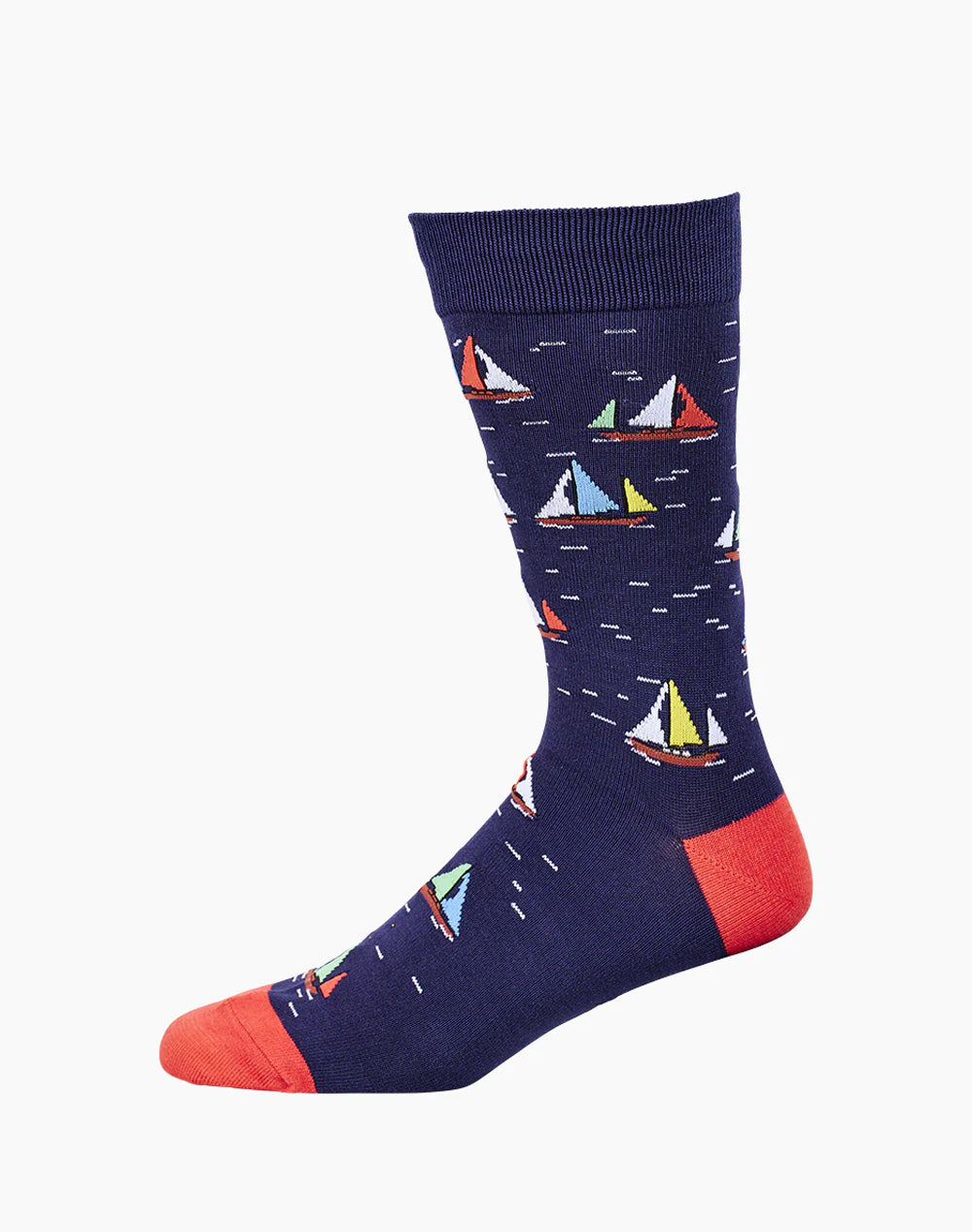 Sail Away Mens Bamboo Crew Socks