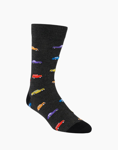 Vintage Cars Mens Bamboo Crew Socks