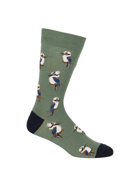 Kookaburra Men's Bamboo Crew Socks - The Sockery