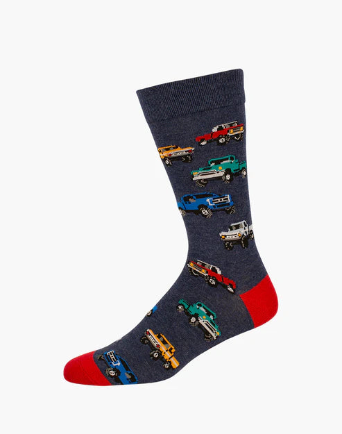 Pick Up Trucks Men's Bamboo Crew Socks - The Sockery