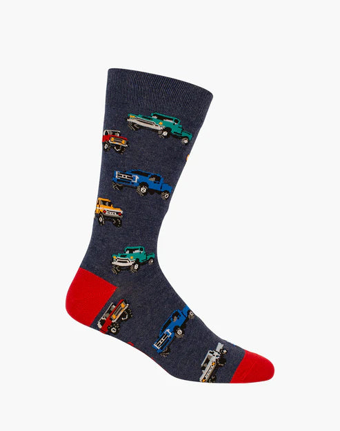 Pick Up Trucks Men's Bamboo Crew Socks - The Sockery