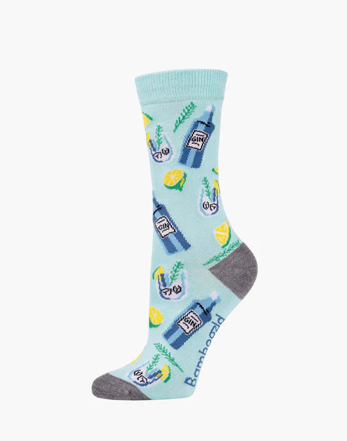 Gin and Tonic Women's Bamboo Crew Socks - The Sockery