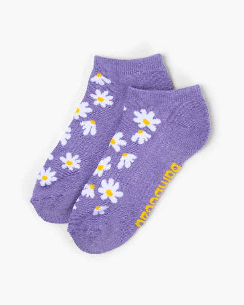 Daisies Women's Bamboo Cushioned Ankle Socks - Lilac