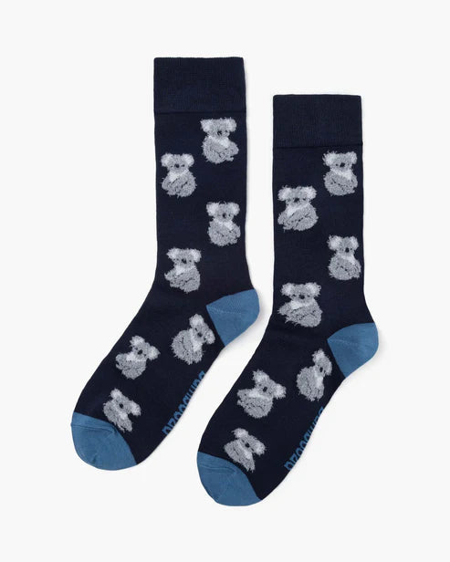 Fluffy Koala Men's Bamboo Crew Socks