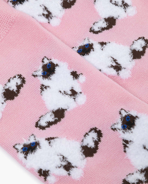 Fluffy Ragdoll Women's Bamboo Crew Socks