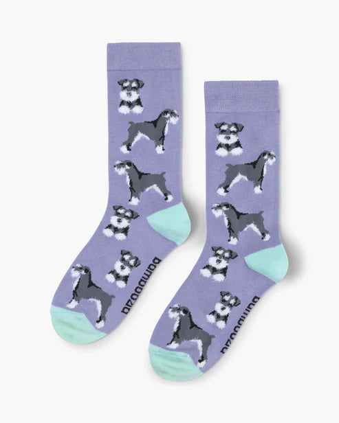 Fluffy Schnauzer Women's Bamboo Crew Socks