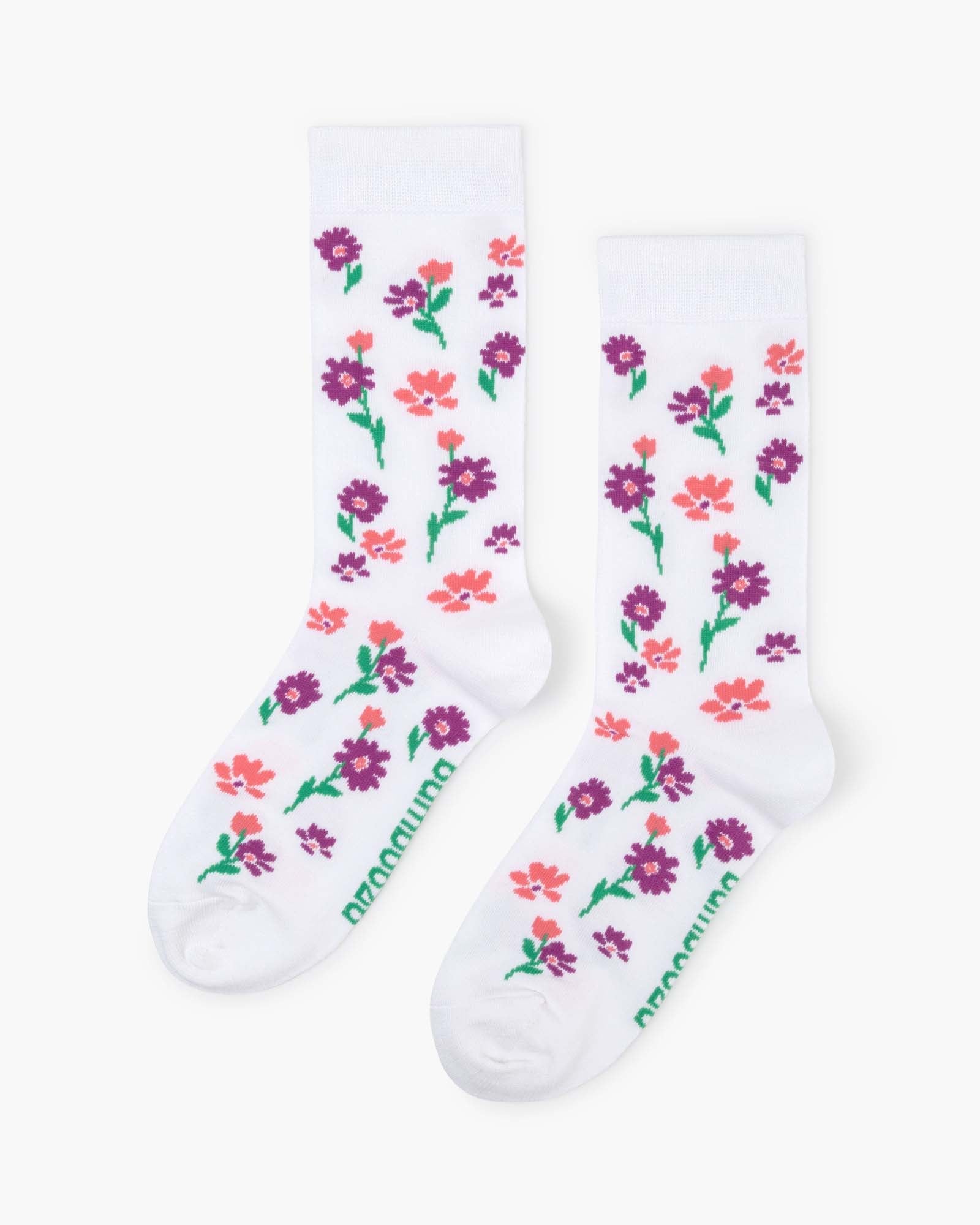 Gerberas Women's Bamboo Crew Socks