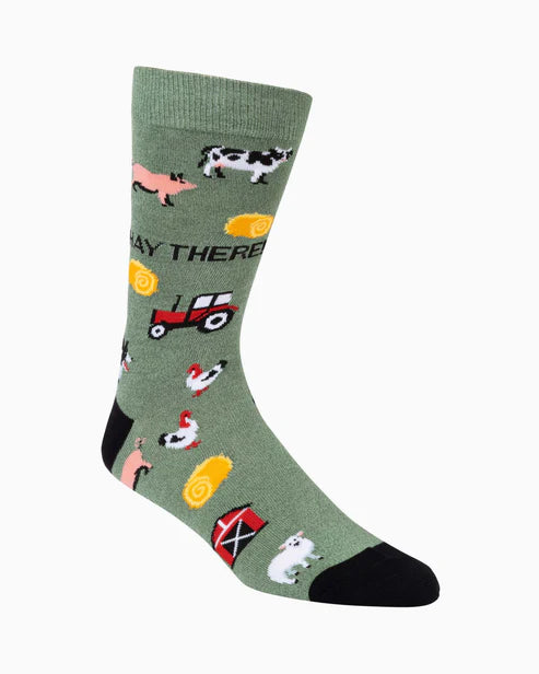 Hay There! Men's Bamboo Crew Socks