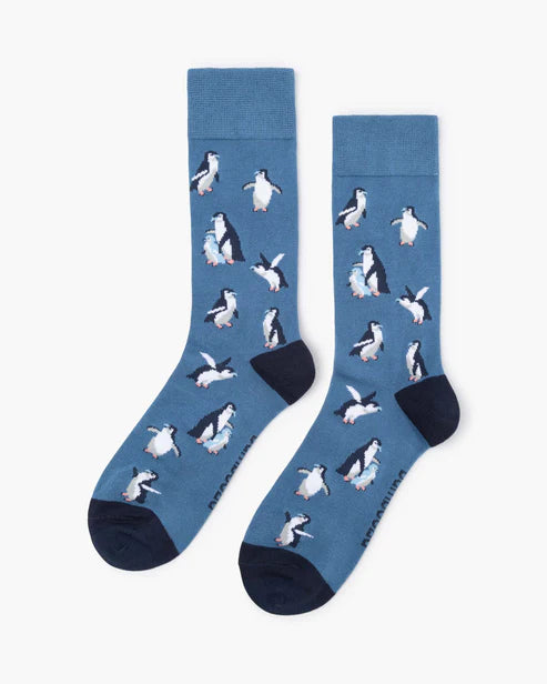 Penguin Parade Men's Bamboo Crew Socks