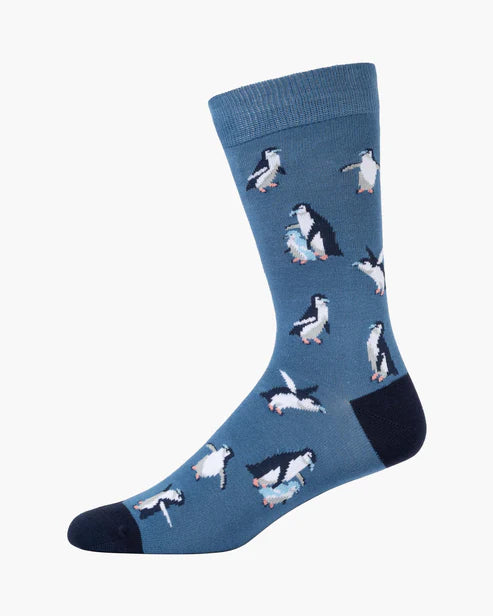 Penguin Parade Men's Bamboo Crew Socks