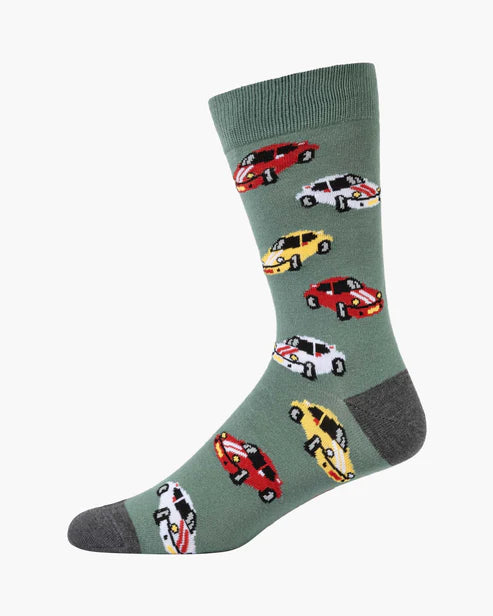 Posh Car Men's Bamboo Crew Socks