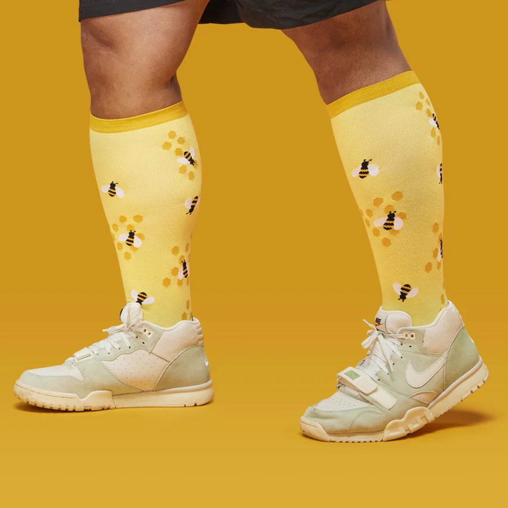 Bee's Knees Women's Knee High Socks in Extra Stretchy for Wide Calves