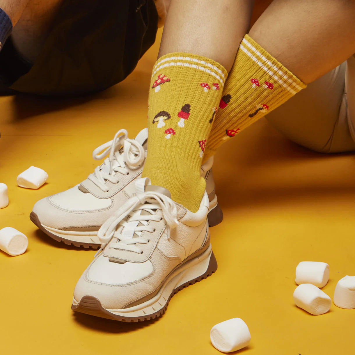 Shrooms Unisex Athletic Crew Socks
