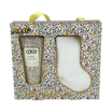 Foot cream in a decorative box with floral pattern