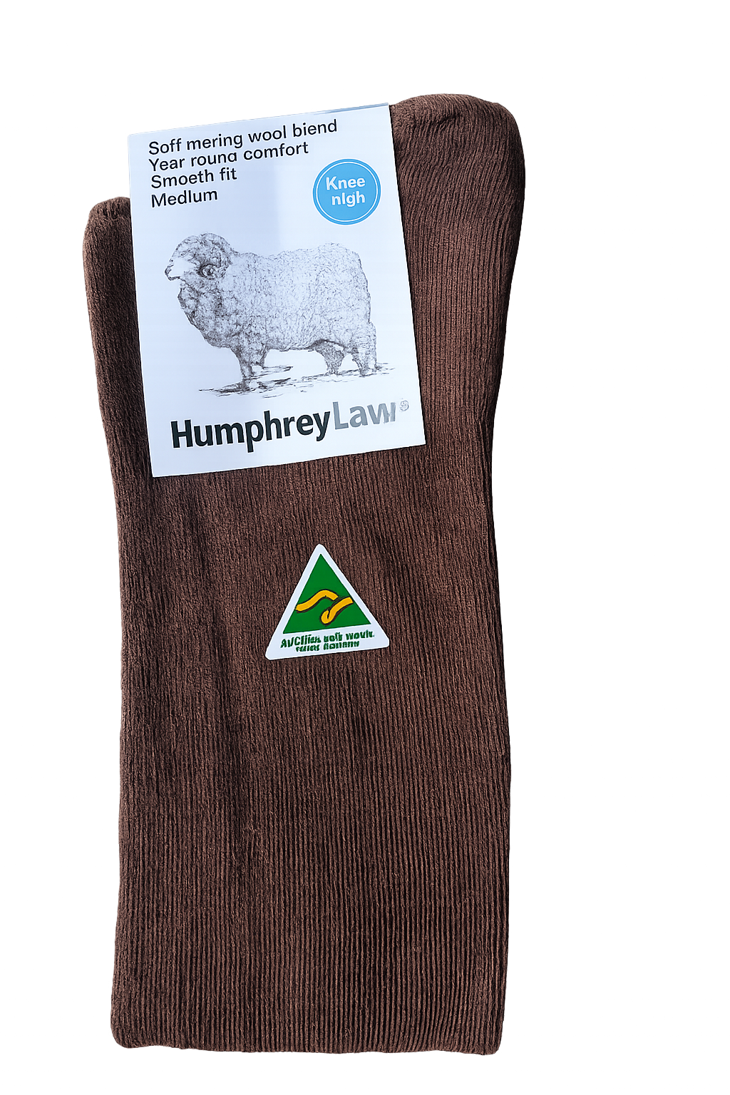 Wide Calf Merino Wool Women's Knee High Socks in Chocolate- Aussie Made