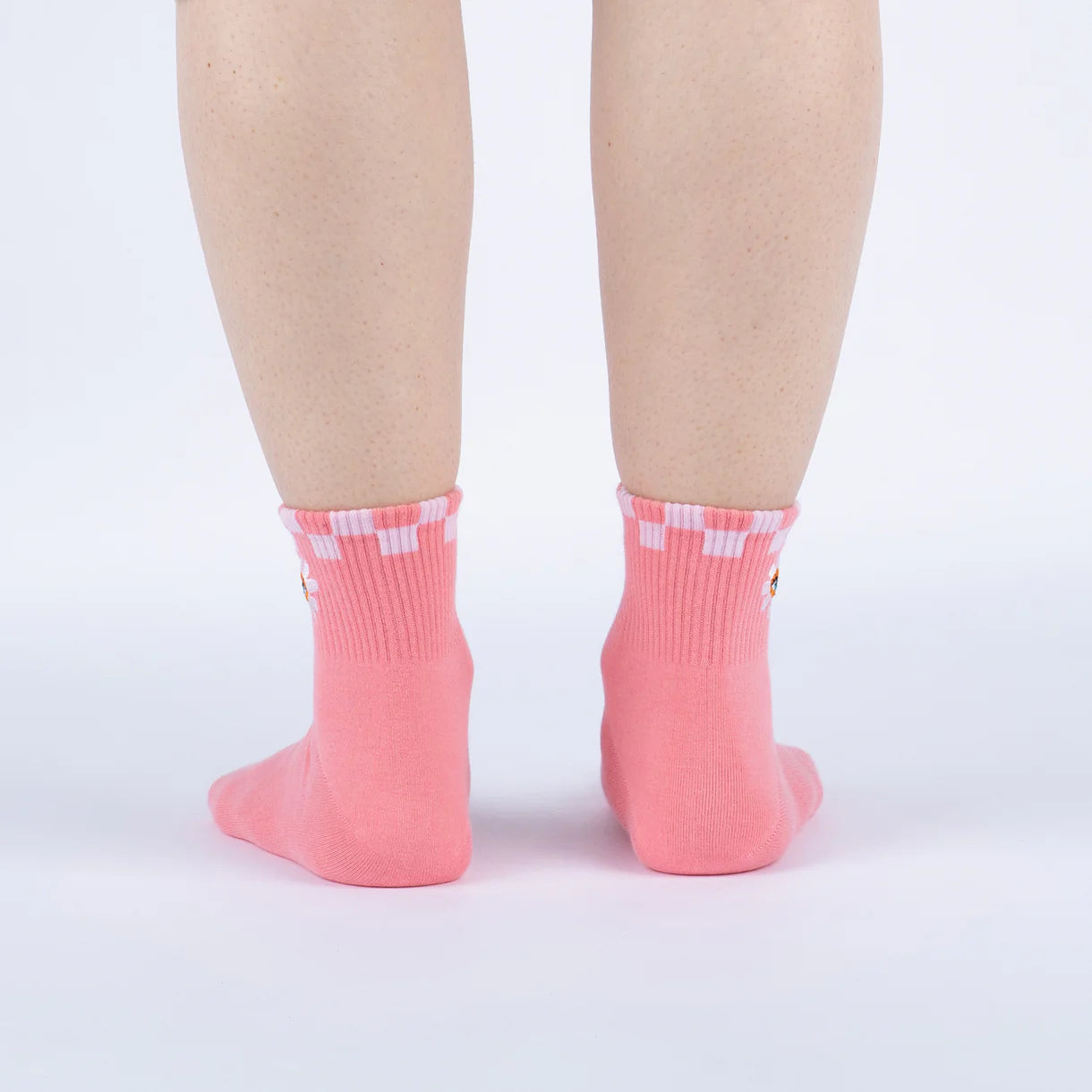 Eye Feel Seen Embroidered Quarter Socks - The Sockery