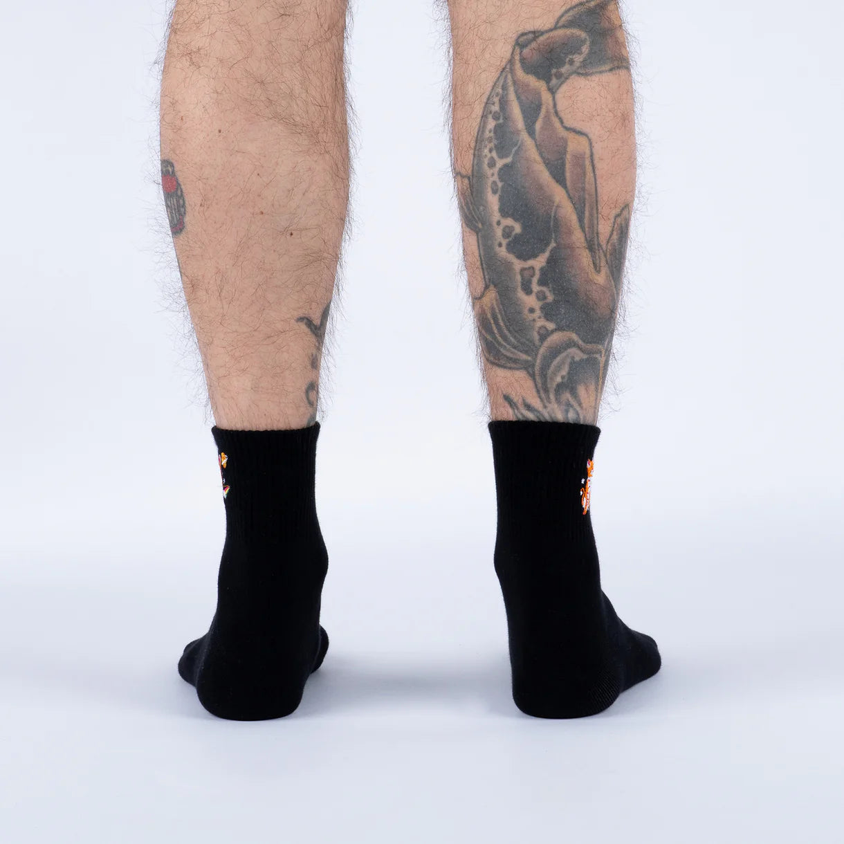 Space Cats Embroidered Quarter Socks - The Sockery