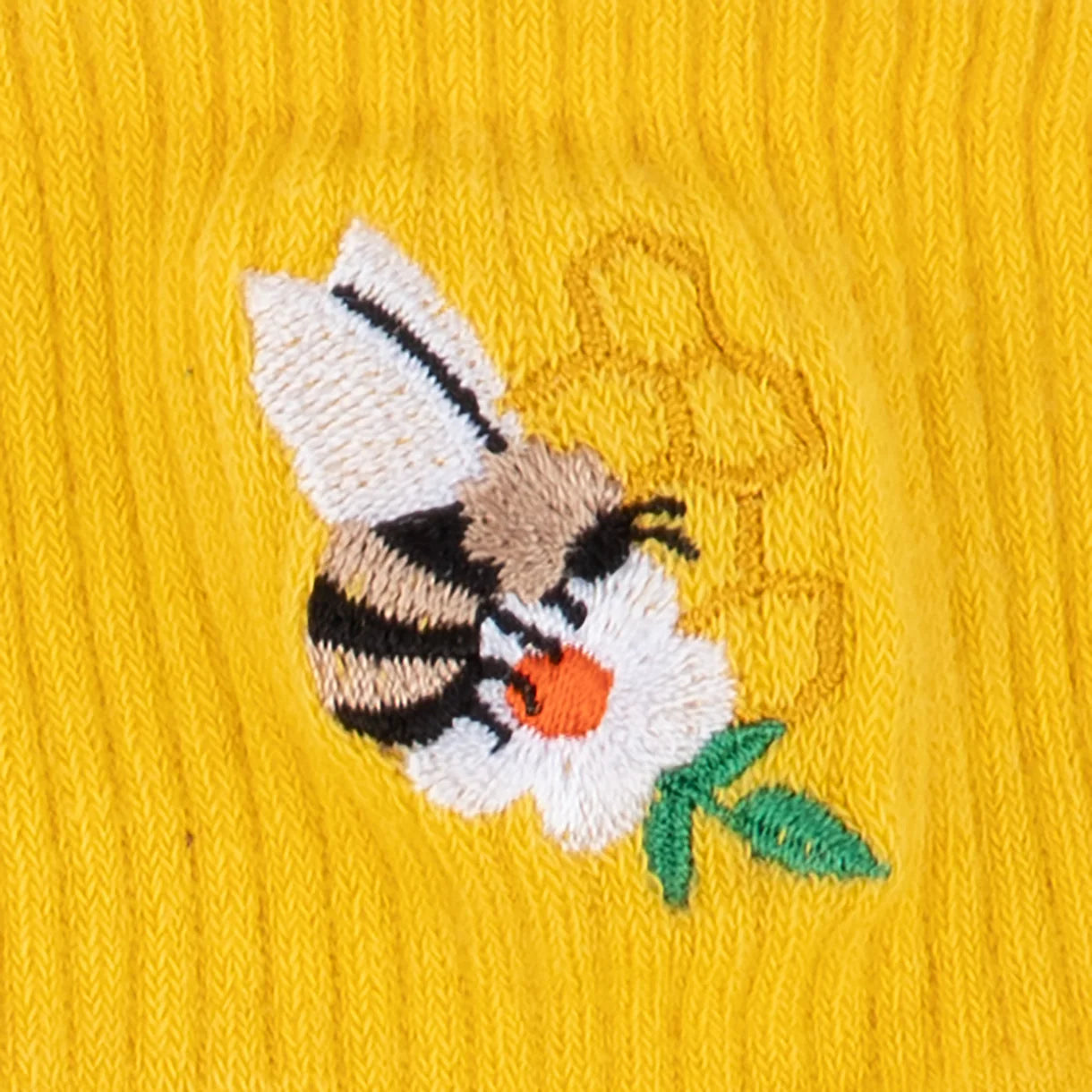 Bee Mine Embroidered Quarter Socks - The Sockery