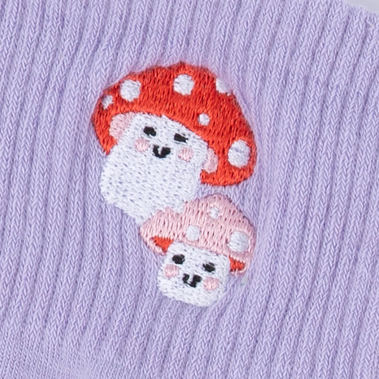 So Mush Shroom In My Heart Embroidered Quarter Socks - The Sockery