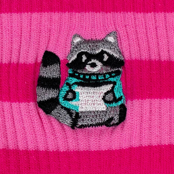 First Coffee, Then Chaos Embroidered Quarter Socks 🦝