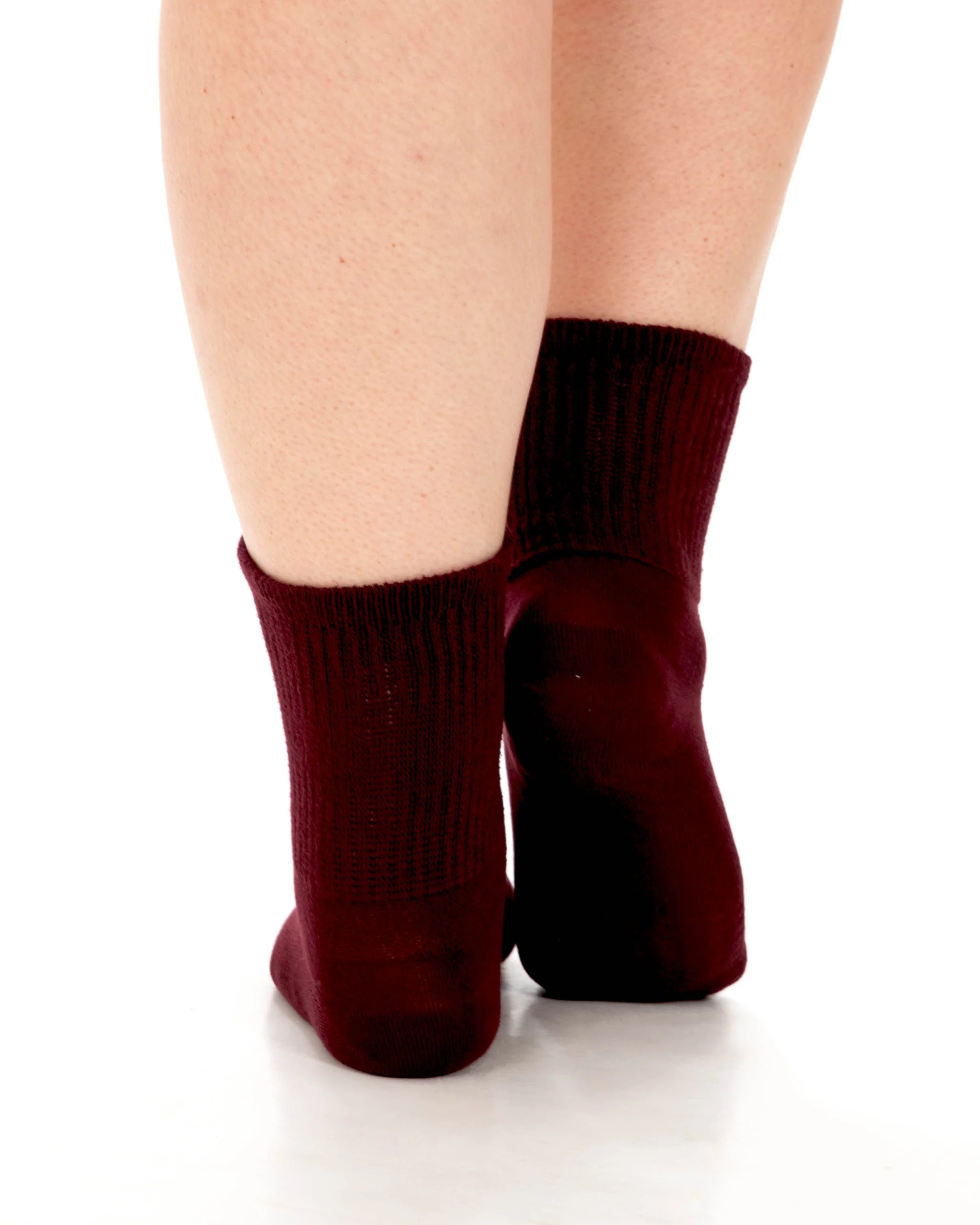 Extra Wide Bamboo Super Soft Socks - Burgundy