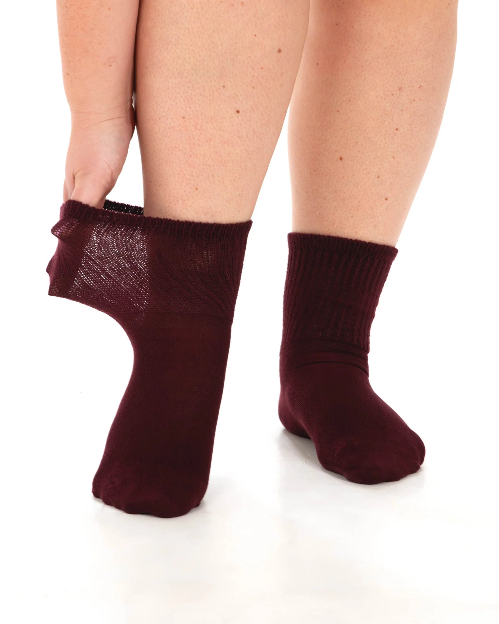 Extra Wide Bamboo Super Soft Socks - Burgundy