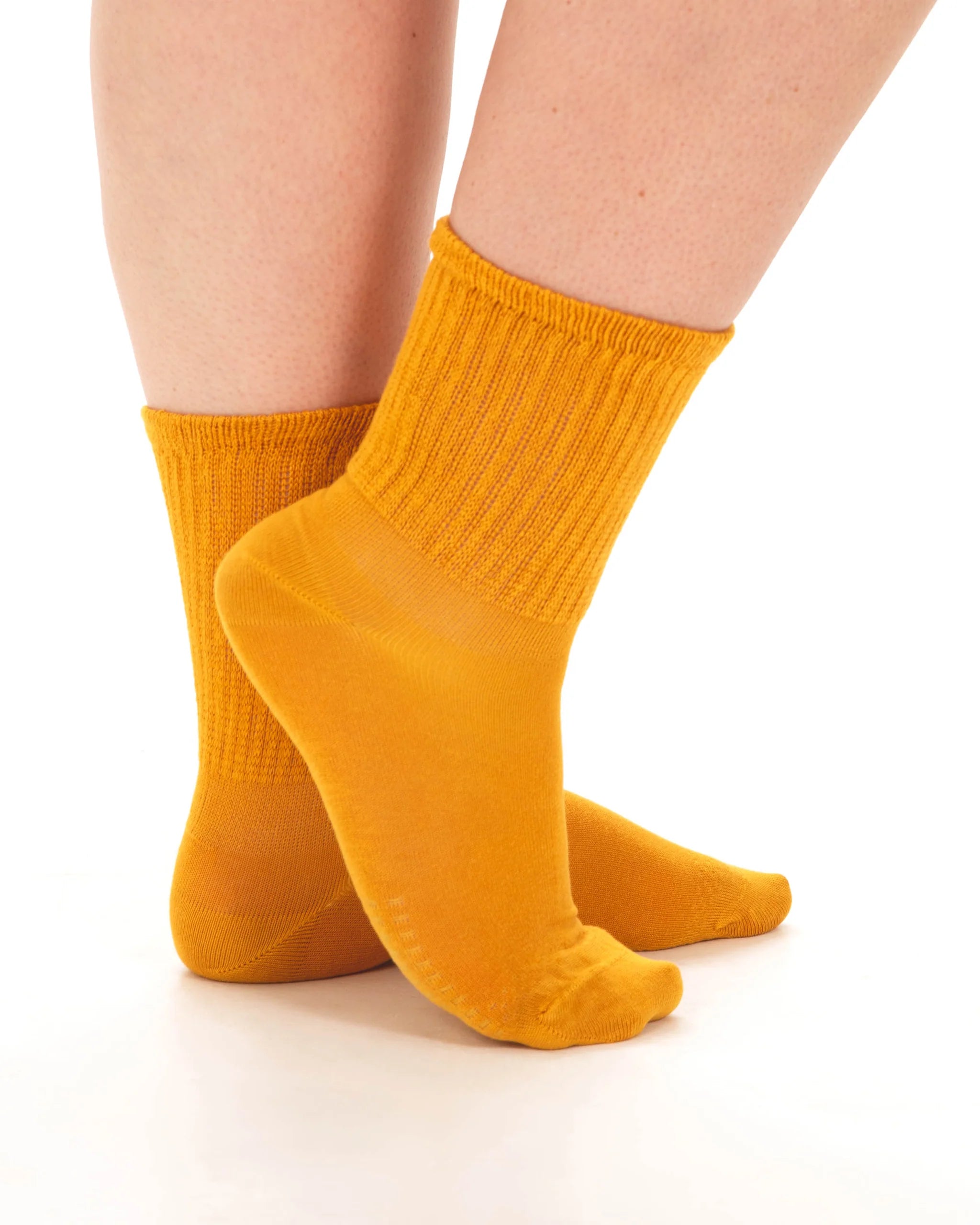 Extra Wide Bamboo Super Soft Socks - Mustard