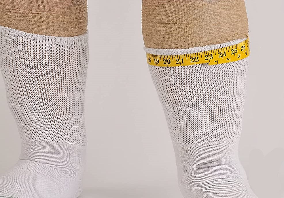 Extra Wide Comfort Fit Athletic Cotton Crew Socks