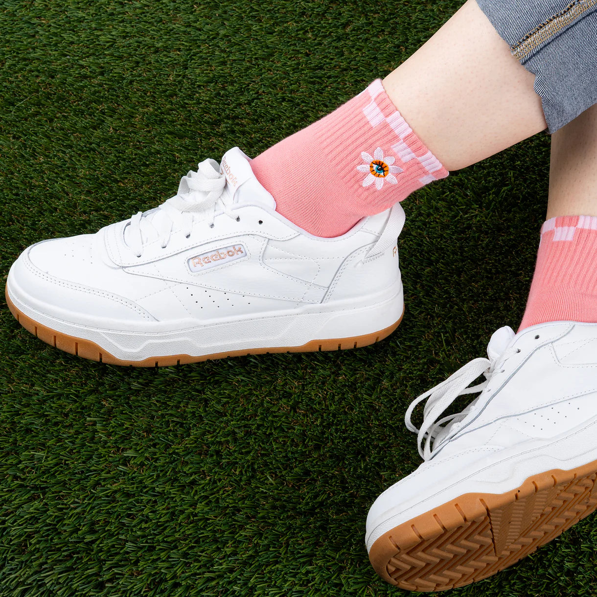 Eye Feel Seen Embroidered Quarter Socks - The Sockery