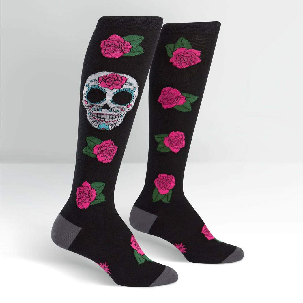 Sugar Skull Women's Knee High Sock - The Sockery