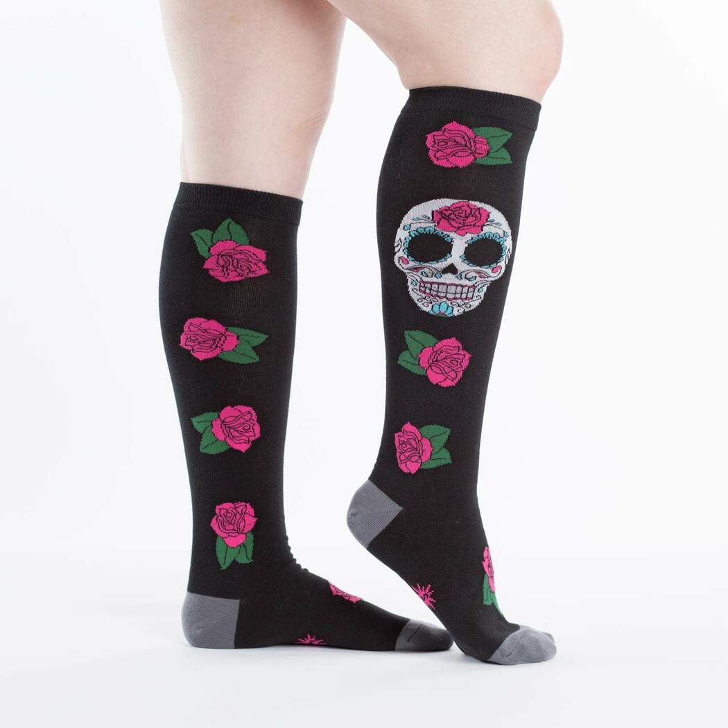 Sugar Skull Women's Knee High Sock - The Sockery