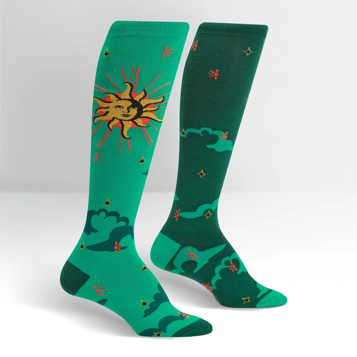 Sun and Moon Women's Knee High Socks