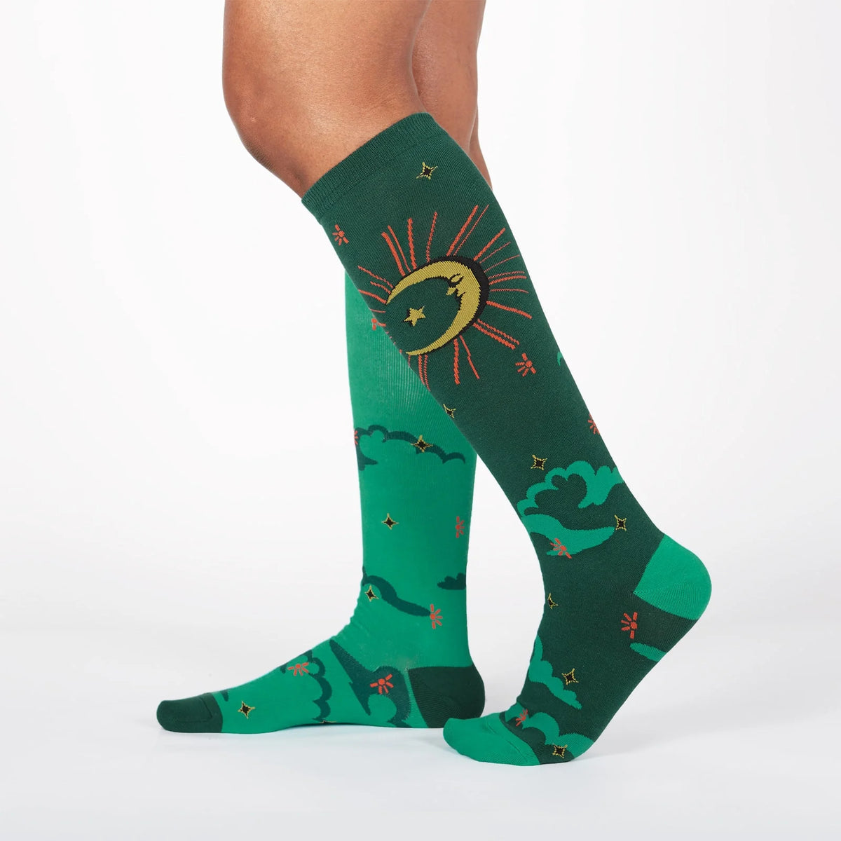 Sun and Moon Women's Knee High Socks