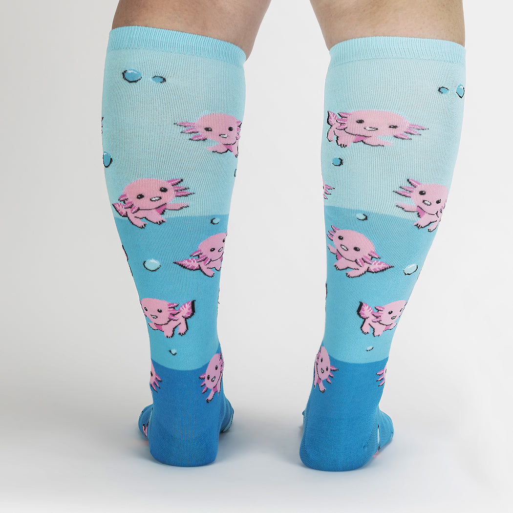 Dancing Axolotl Women's Knee High Socks - The Sockery