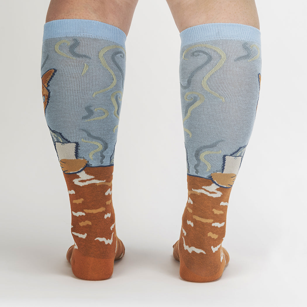 Cat Van Gogh, a Selfie Portrait Women's Knee High Socks - The Sockery