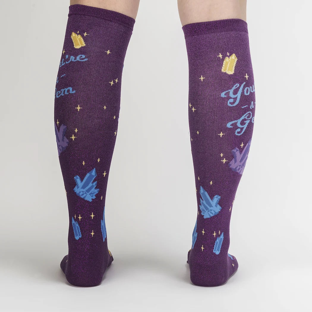 You're a Gem Women's Knee High Shimmer Socks